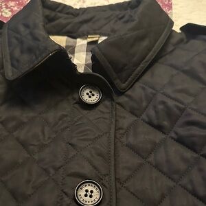 Burberry Black Quilted Jacket with Check Lining